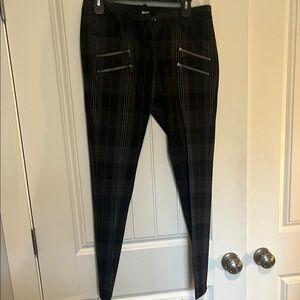 Black Plaid womens Pants